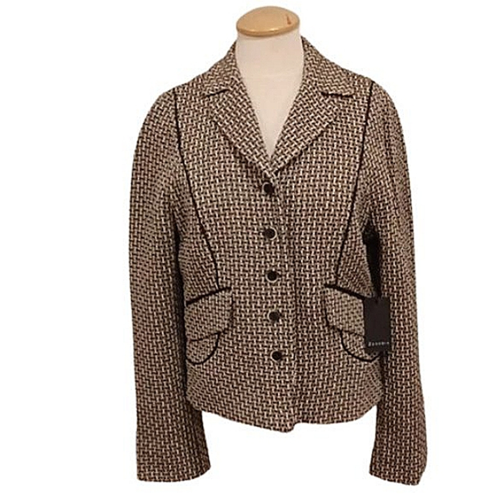 Zenobia Textured Woven Wool Blend Blazer NEW- Sz. 10